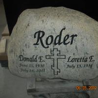 Boulder monument,  gravestone, headstone, grave marker, tombstone, cenotaph